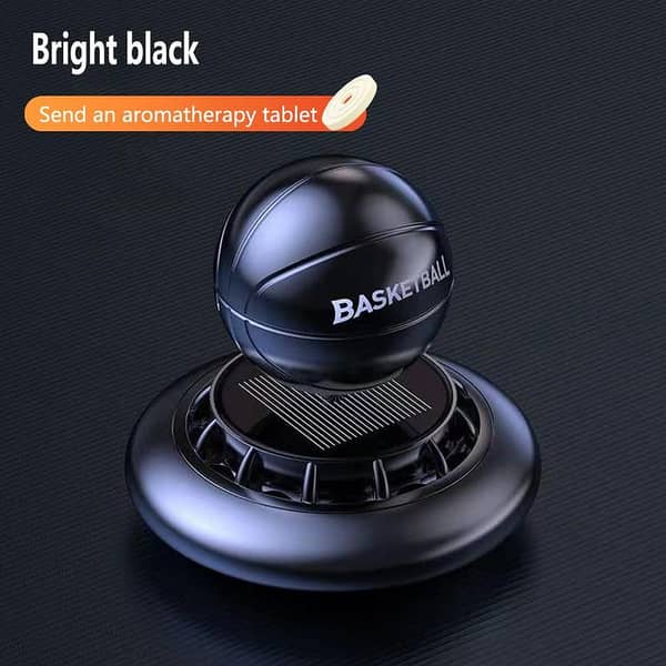 Solar Retorating Basketball Design Car Air Freshener -Gold, Silve, And -