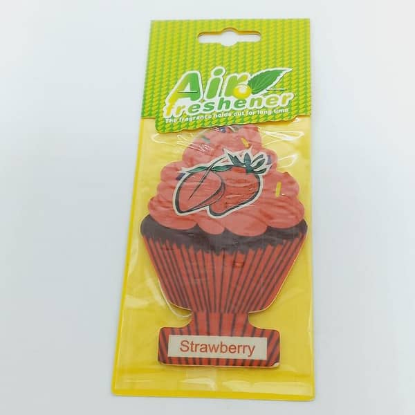 Hanging Card Car Air Freshener - Strawberry Scent