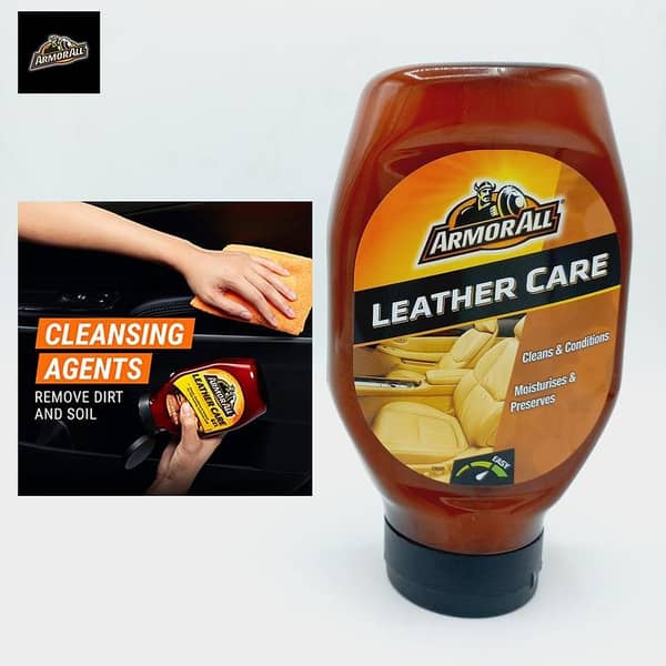Armor All Car Leather Conditioner Gel, Interior Cleaner for Cars, Truck and Motorcycle