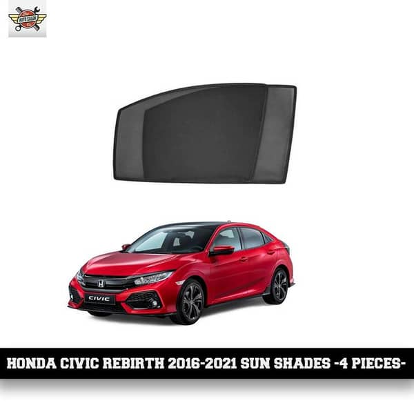 Sun Shades for Honda Civic 2016-2021 - Set of 4 - No Logo