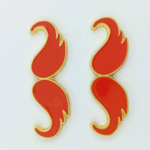 Mustache Metal Emblem For Cars And Bikes -2 Pc -