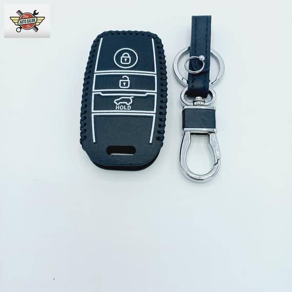KIA Sportage Leather Cover With Key Chain Plus Nano Light In Dark