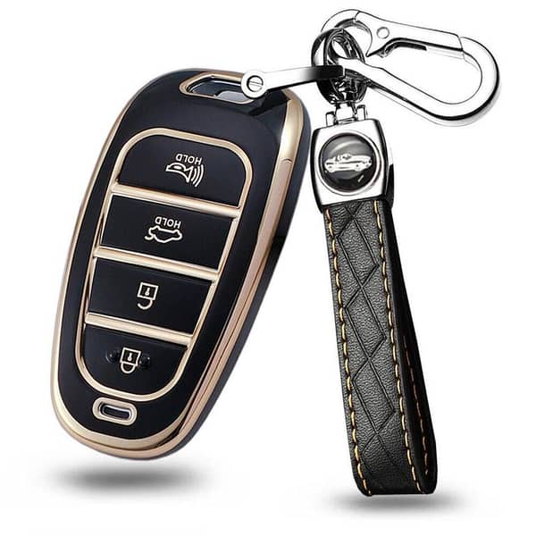 Hyundai Sonata TPU Remote Cover -Black/Gold-