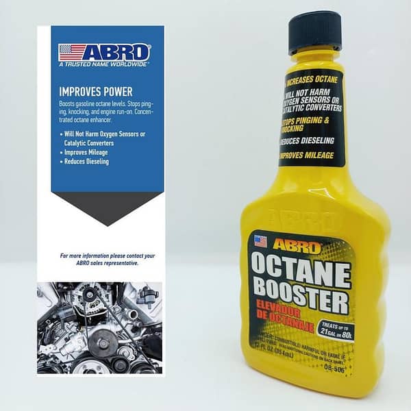 Abro Octane Booster For Stop Pinging, Knocking, and Engine Run-On