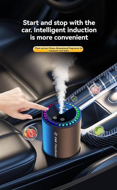 Car Perfume Aroma Diffuser Automatic Spray Deodorization Aroma Diffuser Colorful Atmosphere Light Car Aroma Diffuser