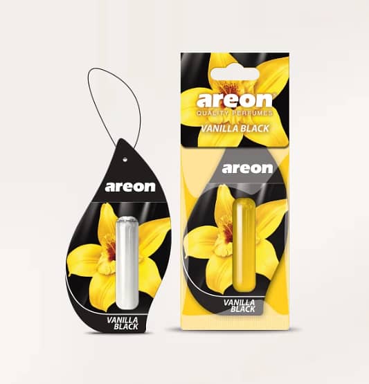Areon Liquid Perfume Card 5ml -Vanilla Black-
