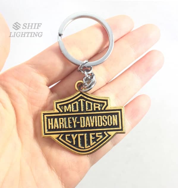 HARLEY-DAVIDSON Metal Key Chain -Gold-