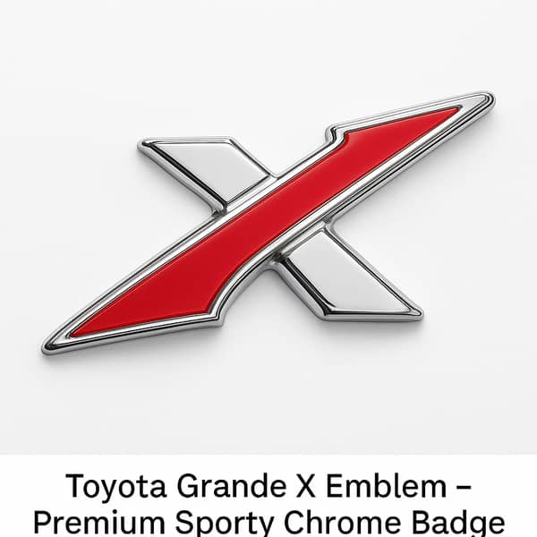 Toyota Grande X Car Emblem -Plastic-