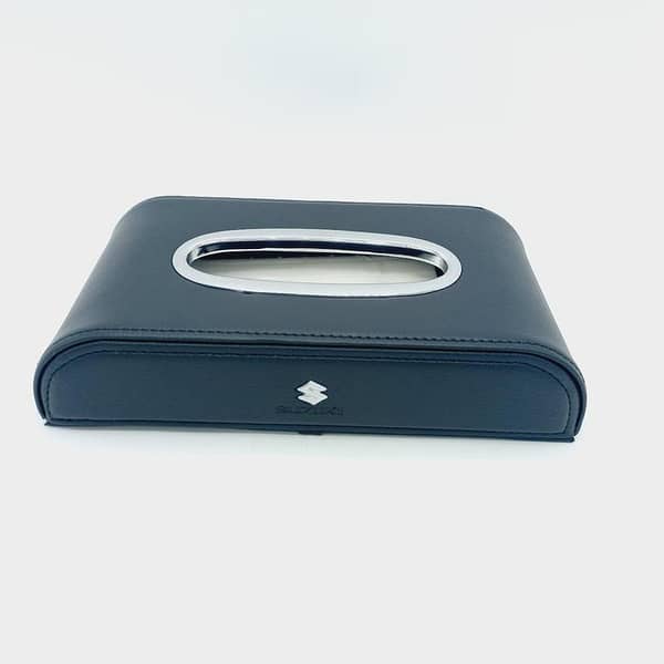Suzuki Logo Leather TISSUE BOX -Black-