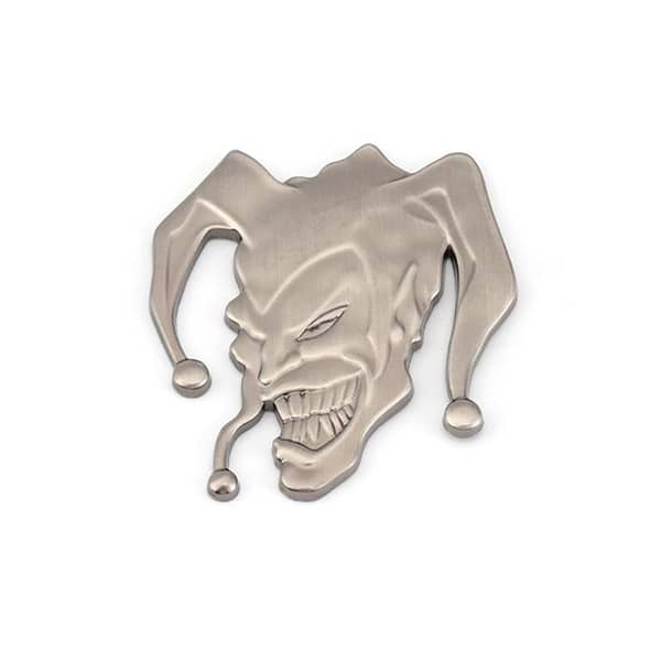 The Joker Clown Car Sticker Badge Decal Metal Emblem -Silver-