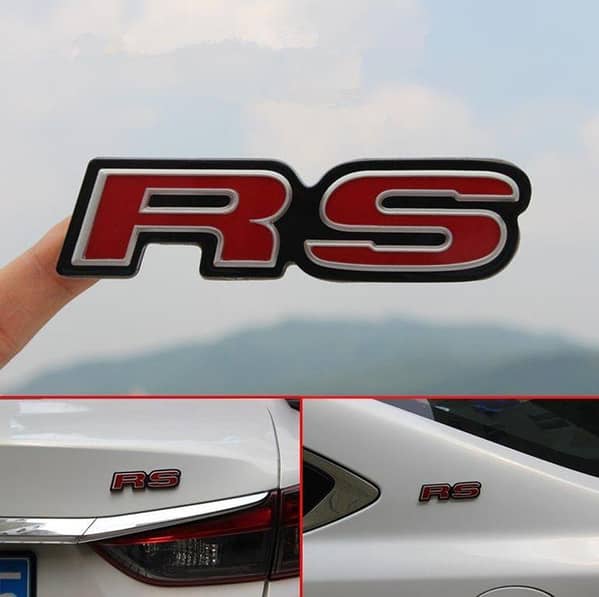 Original RS Logo Stickers Emblem For Vehicals