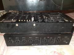TOA 500 series amplifier . INKEL DM-602 Professional stereo Disco mxer