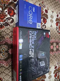 13900k with box ROG STRIX Z790-F GAMING WIFI box with box