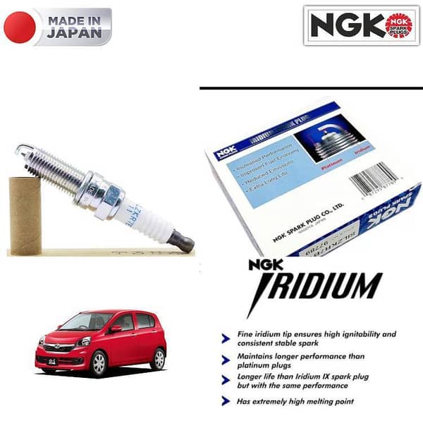Daihatsu Mira 2006-2016 Iridium Spark Plug 3 Pcs NGK Made In Japan