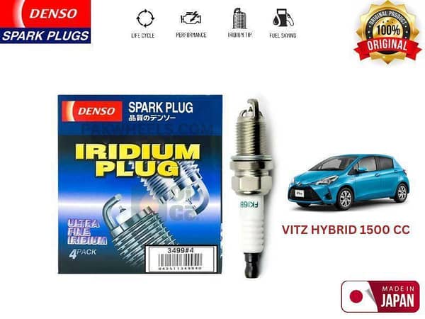 Toyota Vitz Hybrid 2017-2021 Denso Original Spark Plugs | FK16BRAL8 | 4 Pcs