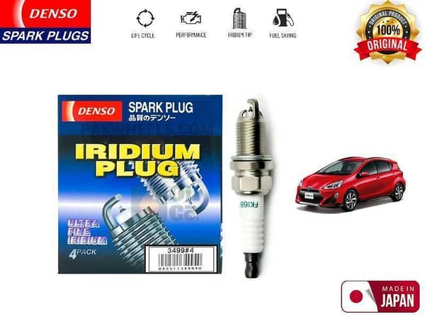 Toyota Aqua 2014-2017 Denso Original Spark Plugs | FK16BRAL8 | 4  Pcs