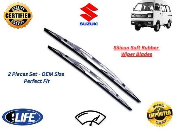 Suzuki Bolan 1988-2024 Silicone Soft Rubber Wiper Blades - 2 Pieces Set