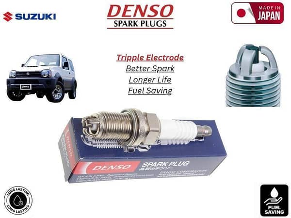Suzuki Jimny 1998-2019 Denso Spark Plug | 4 Pcs | Made in Japan | Tripple Electrode