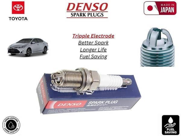 Denso Spark Plug for 2018-2024 Toyota Corolla Gli | Set of 4 | Made in Japan | Triple Electrode Design
