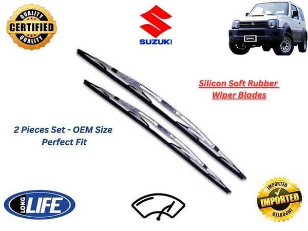Suzuki Jimny 1998-2019 Silicone Soft Rubber Wiper Blades - 2 Pieces Set