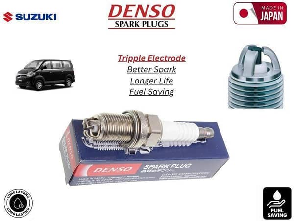 Denso Spark Plug Set for Suzuki APV 2005-2024 | 4 Pieces | Made in Japan | Triple Electrode