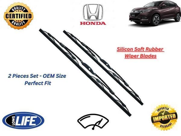 Silicone Soft Rubber Wiper Blades for Honda Vezel (2013-2020) - Set of 2