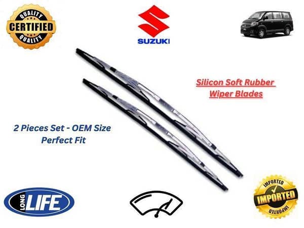 Silicone Soft Rubber Wiper Blades Set for Suzuki APV (2005-2024) - 2 Pieces