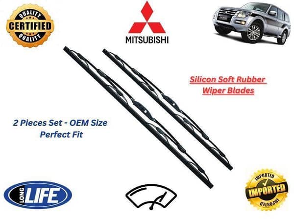 Silicone Soft Rubber Wiper Blades Set for Mitsubishi Pajero (2006-2021) - 2 Pieces