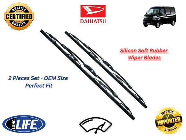 Daihatsu Hijet 2004-2024 Silicone Soft Rubber Wiper Blades - 2 Pieces Set