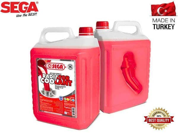 Coolant Sega Made in Turkey - Red Color - 5 Litre - Pouring Funnel