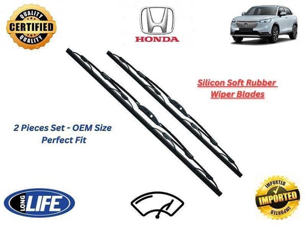 Silicone Soft Rubber Wiper Blades for Honda Vezel 2021-2024 - Set of 2