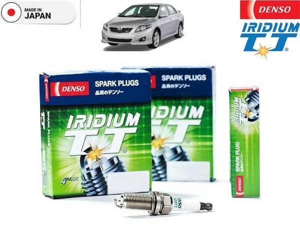 Denso Iridium Twin Tip Spark Plugs for Toyota Corolla Xli (2008-2014) - Set of 4, Made in Japan