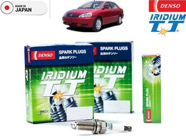 Denso Iridium Twin Tip Spark Plugs for Toyota Corolla Gli 2002-2008 - 4 Pieces, Made in Japan