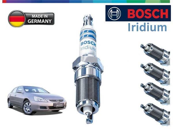 BOSCH German-Made Iridium Spark Plugs for Honda Accord 2003-2008 | Set of 4