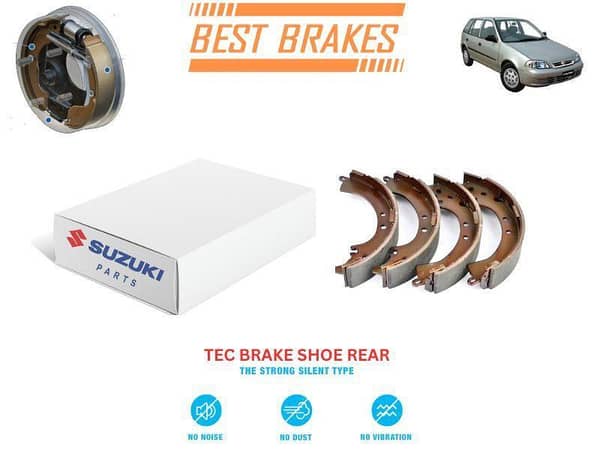 Suzuki Cultus 2000-2017 TEC Rear Brake Shoes - High Quality Brake Parts