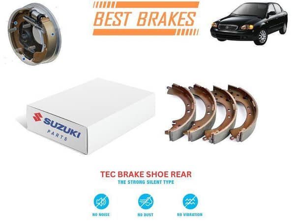 TEC Rear Brake Shoes for Suzuki Baleno (1998-2005) - Quality Brake Parts