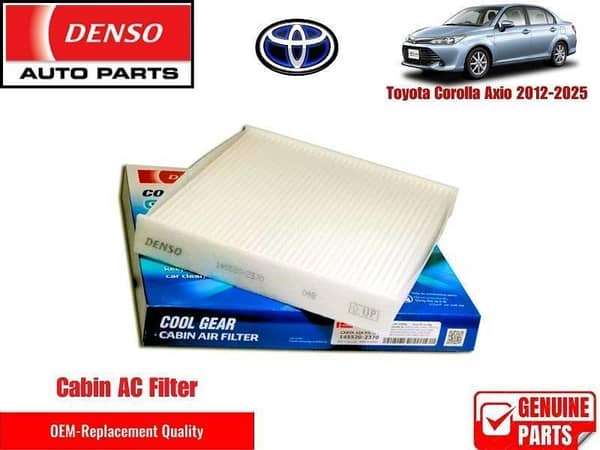 Toyota Corolla Axio 2012-2025 Denso Genuine Cabin Filter - Toyota OEM Quality