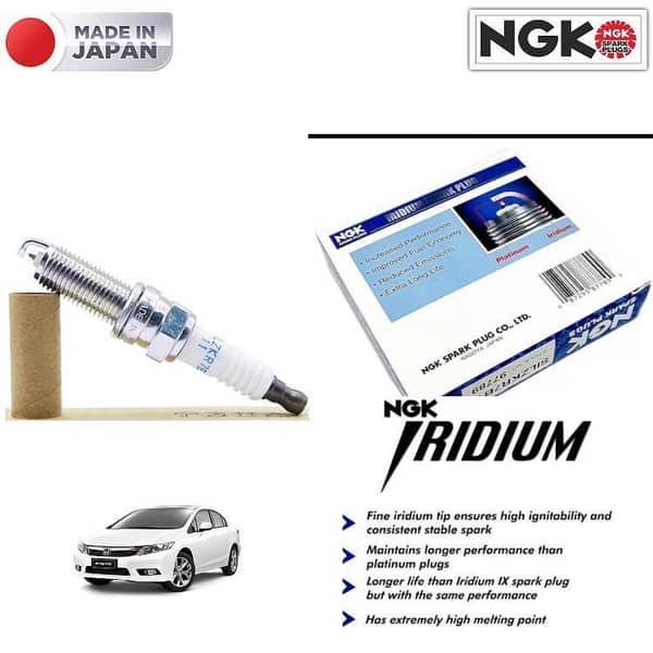 Honda Civic Rebirth 2012-2016 Iridium Spark Plug NGK Japan - 4 Pcs