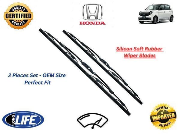 Honda N One 2012-2020 Silicone Soft Rubber Wiper Blades - 2 Pieces Set