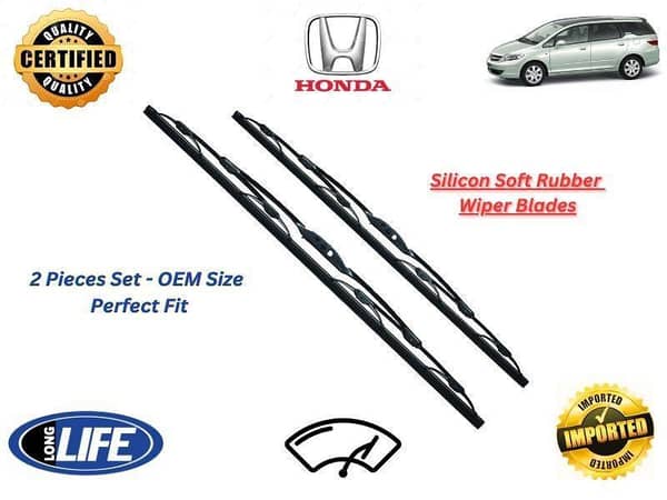 Honda Airwave 2005-2008 Silicone Soft Rubber Wiper Blades - 2 Pieces Set