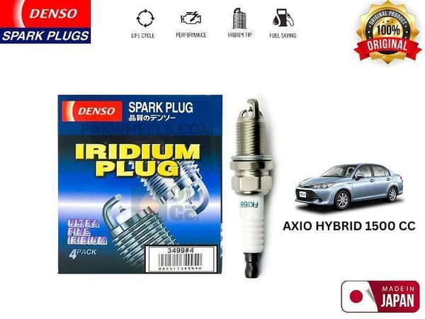 Toyota Axio Hybrid 2012-2019 Denso Original Spark Plugs |  FK16BRAL8 | 1 Pcs