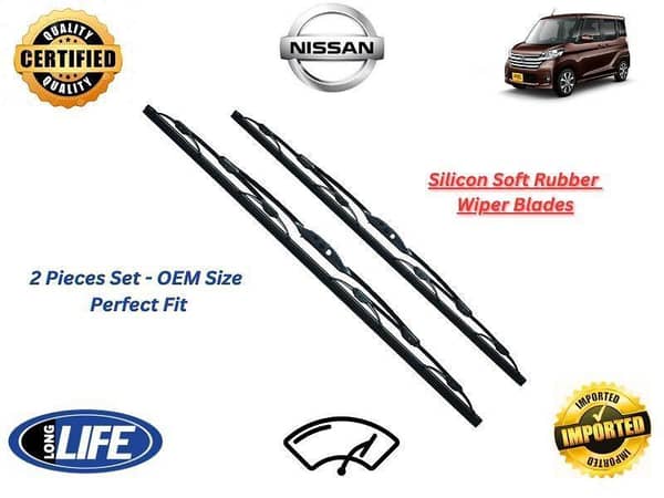 Nissan Roox Silicone Soft Rubber Wiper Blades - 2 Pieces Set