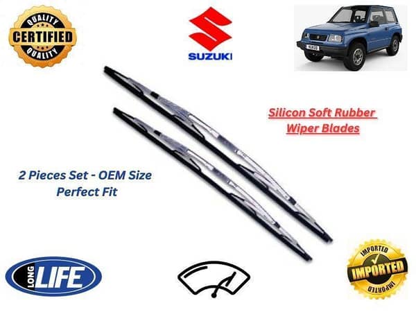 Silicone Soft Rubber Wiper Blades for Suzuki Vitara 2005-2016 - Set of 2