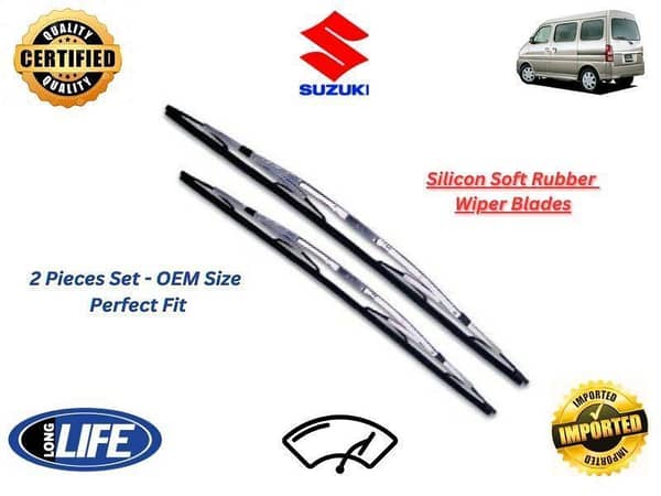 Suzuki Every Landy Silicone Soft Rubber Wiper Blades - 2 Pieces Set