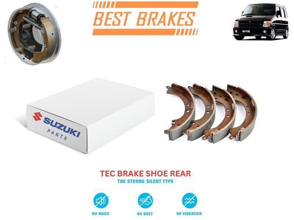 Suzuki Wagon R Wide TEC Rear Brake Shoes - High Quality Brake Parts