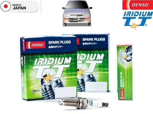 Daihatsu Cuore 2000-2012 Denso Iridium Twin Tip Spark Plugs 3 Pcs - Better Fuel Economy