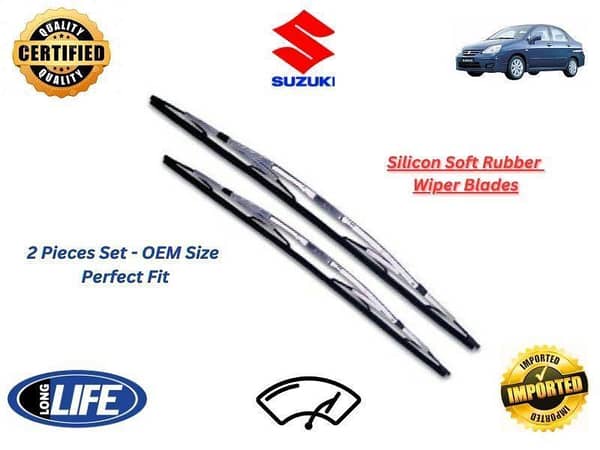Suzuki Liana Silicone Soft Rubber Wiper Blades - 2 Pieces Set