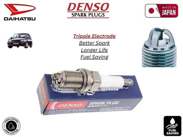 Daihatsu Charade 1983-1993 Denso Spark Plug | 4 Pcs | Made in Japan | Tripple Electrode