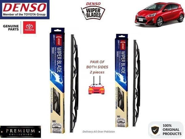 Toyota Aqua 2014-2017 Denso Wiper Blade - 2 Pcs Set - Denso Premium