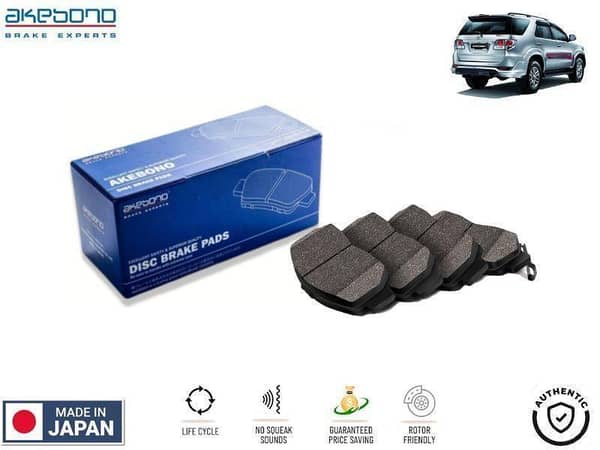 Toyota Fortuner 2013-2016 Rear Brake Pads Akebono - Made in Japan